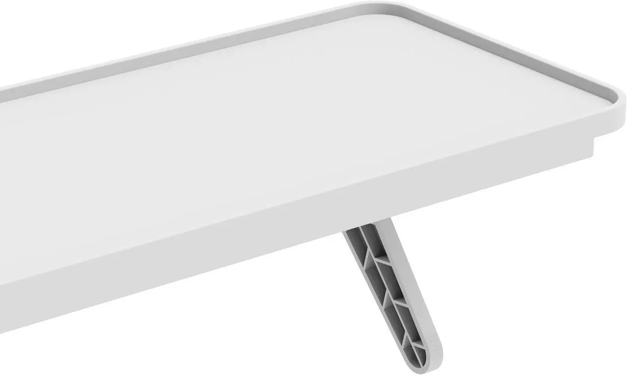 Alt view image 3 of 7 - Pixio 12 inch White Monitor Storage Top Shelf - Adjustable Platform, Universal Fit, Holds Up to 13lbs, Works on TV, Flat, Curved Monitors, Storage for Webcams, Clocks, Phone, Figures