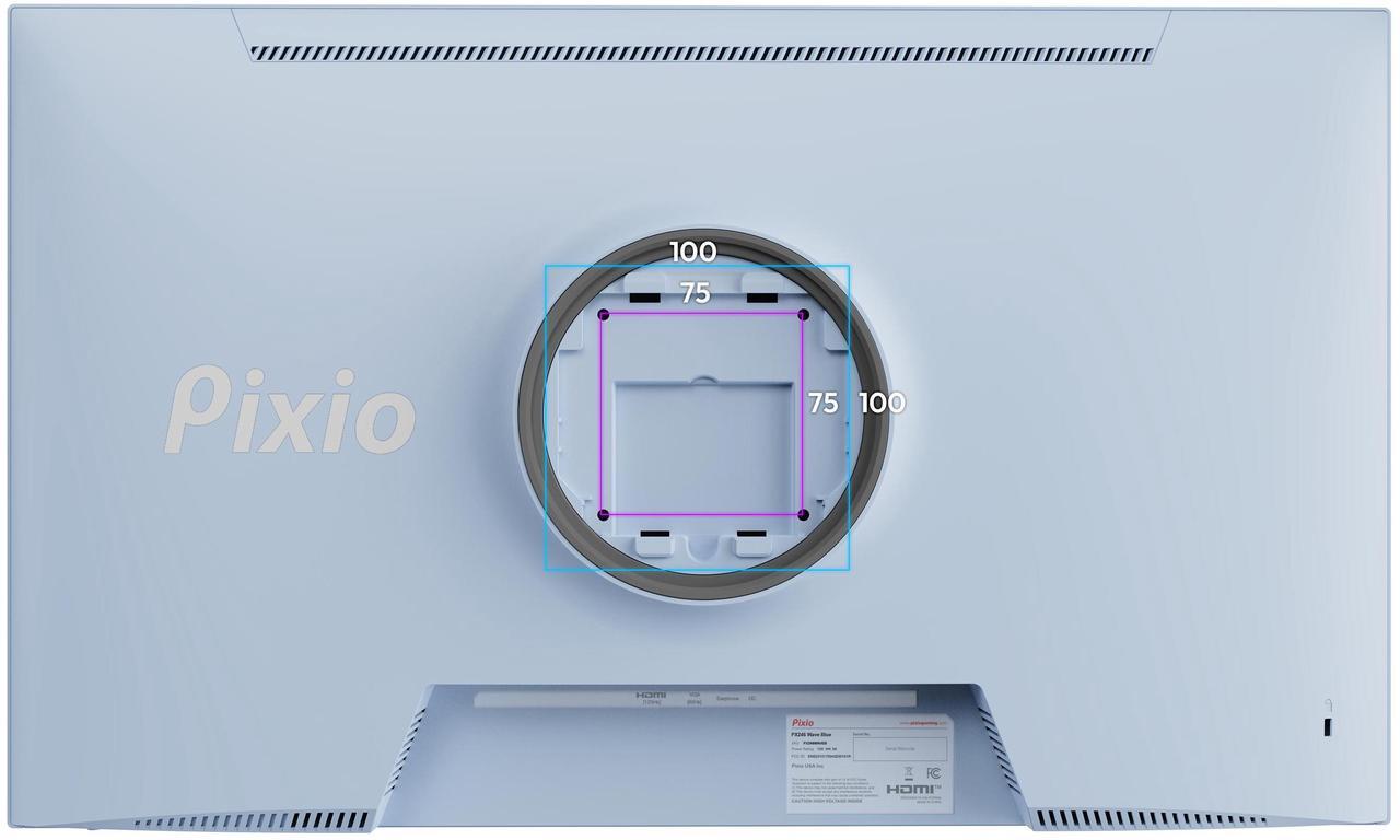 Alt view image 7 of 7 - Pixio PX246 Wave Blue 24 inch 120Hz Refresh Rate FHD 1080p Resolution IPS Panel 4ms GTG Response Time Gaming Monitor with Adaptive Sync Blue