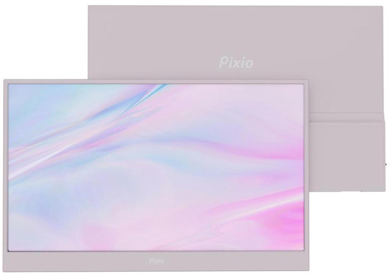 Main image of Pixio PX160 Wave Pink Portable Monitor 15.6 inch 60Hz Refresh Rate FHD 1080p Resolution IPS panel HDR Screen Cover Stand USB-C HDMI Display for Laptop, PC, Console, Phone Pink