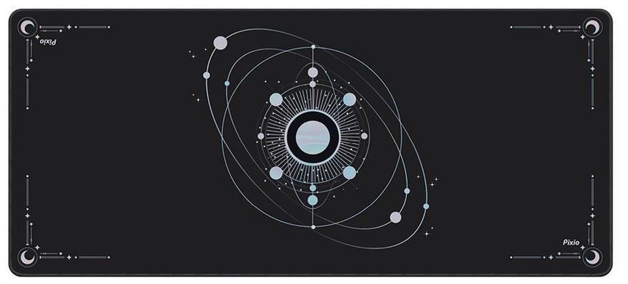 Main image of Pixio Mouse Pads - 36 x 16 inch XXL Cosmic Orbit Black Multifunctional Large Desk Mats for Gaming, Office, Desktop Anti-slip Waterproof Washable Computer Mouse Mat