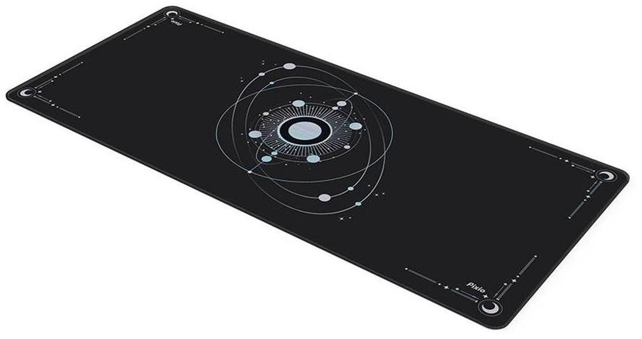 Alt view image 2 of 5 - Pixio Mouse Pads - 36 x 16 inch XXL Cosmic Orbit Black Multifunctional Large Desk Mats for Gaming, Office, Desktop Anti-slip Waterproof Washable Computer Mouse Mat