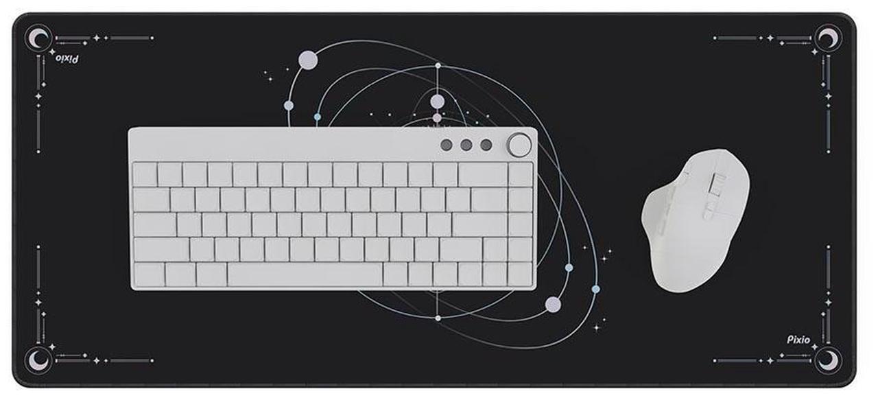 Alt view image 4 of 5 - Pixio Mouse Pads - 36 x 16 inch XXL Cosmic Orbit Black Multifunctional Large Desk Mats for Gaming, Office, Desktop Anti-slip Waterproof Washable Computer Mouse Mat