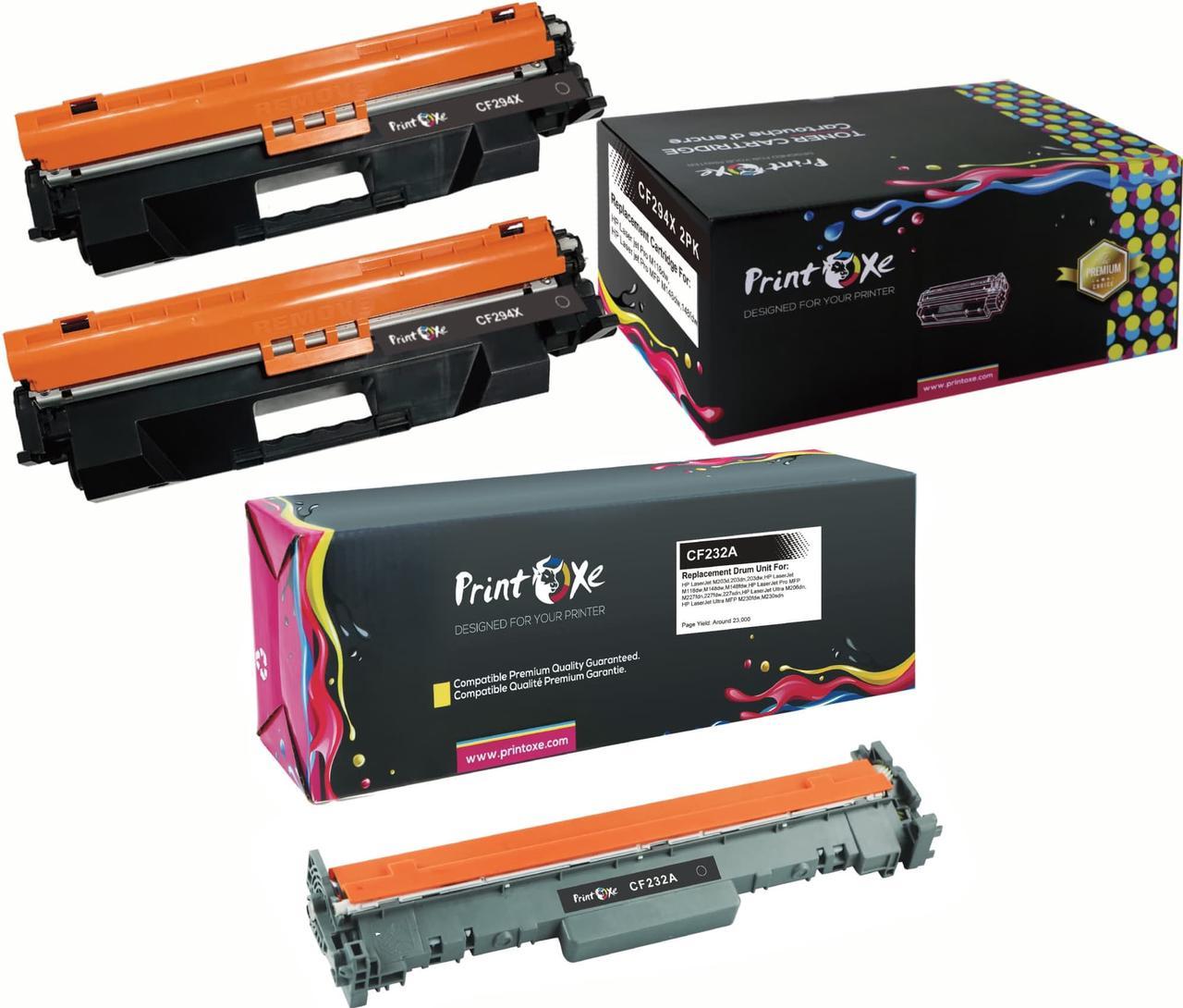 PRINTOXE® Brand CF232A Drum and 2 CF294X Compatible Toner Cartridges for HP M118dw / LaserJet Pro MFP M148dw M148fdw M149fdw High Yield Toners CF294A