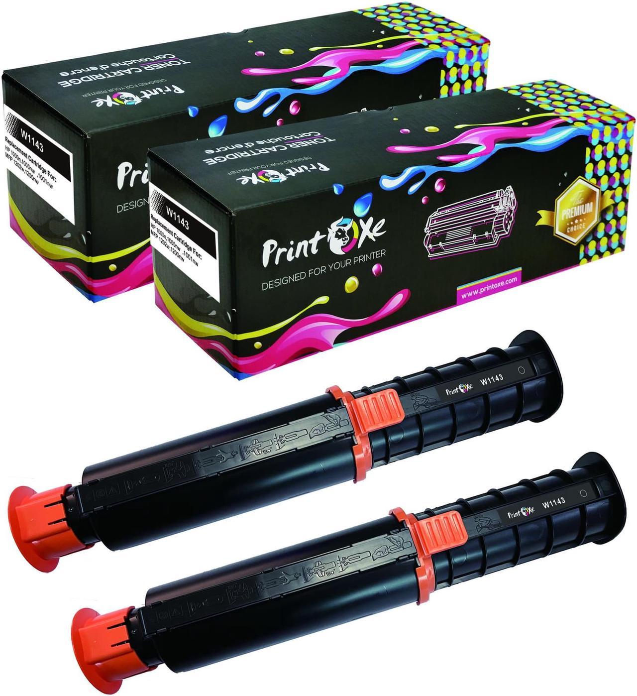 PRINTOXE® Brand 143A / W1143 / W1143Ad Compatible 2 Toner Cartridges for HP Neverstop Printers 1000n / 1000nw / 1001nw and MFP 1202w / 1200nw