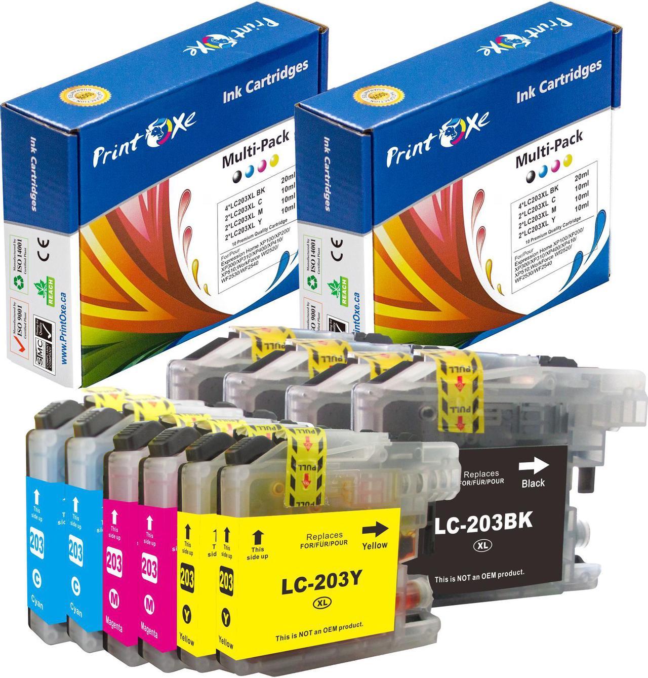 LC 203 XL Compatible 10 Cartridges for LC203 for Brother J3420DW J4420DW J4620DW J5520DW J5620DW J5720DW J460DW J480DW