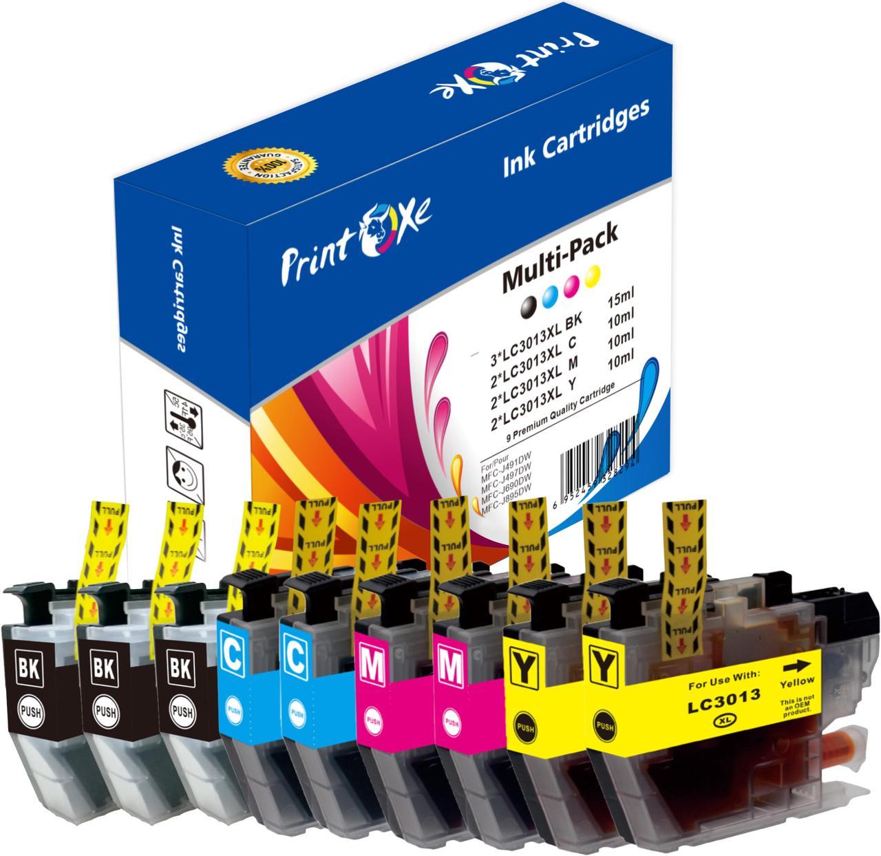 LC3013XL Compatible 2 Sets plus Black of 9 LC 3013 XL Cartridges All Pigment Ink for Brother MFC Models J491DW / J497DW / J690DW / J895DW