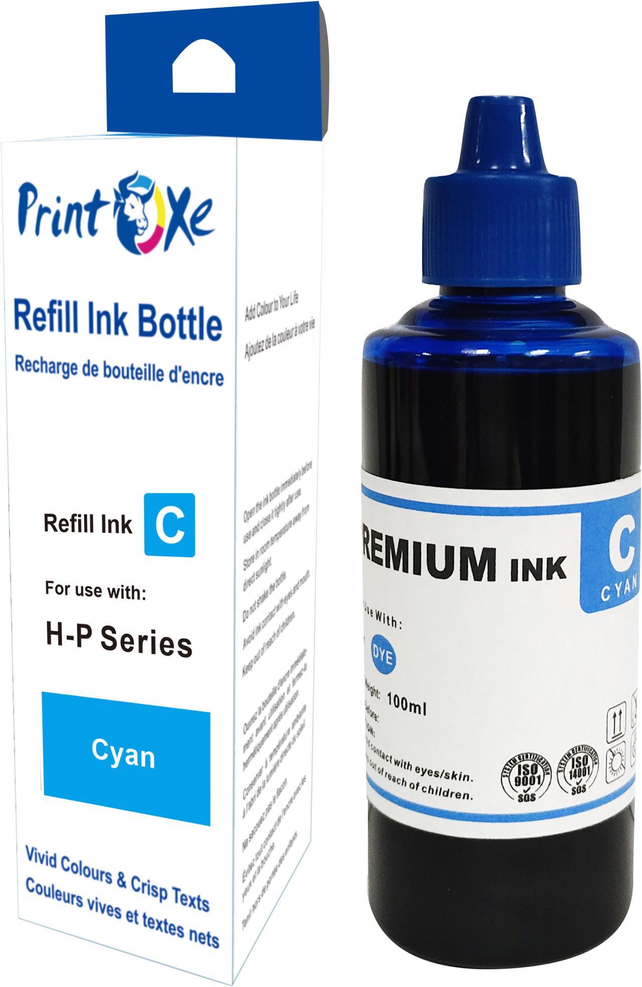 Alt view image 3 of 5 - Universal Ink Refill Set of 4 Bottles for HP & Desktop CISS & Cartridges Printers (Cartridges Refill Kit Not Included) 3701 Black | 3702 Cyan | 3703 Yellow | 3704 Magenta |