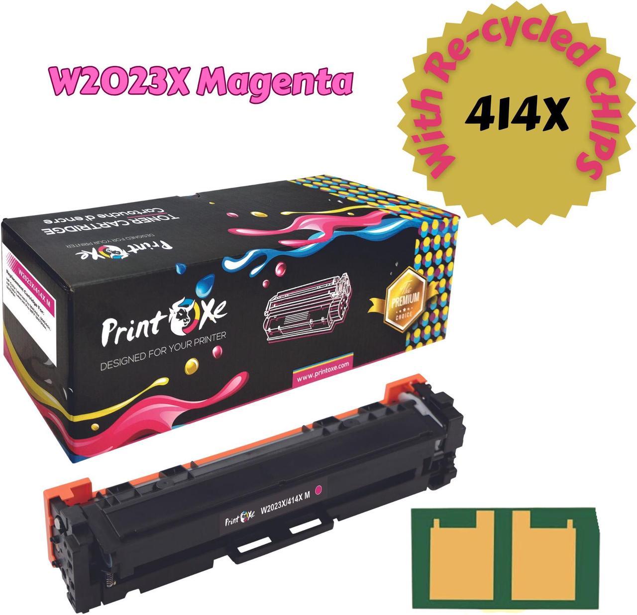 W2023X Magenta (Red) 414X With Chip High Yield Toner Cartridge of 414A / W2023A Version for HP Color LaserJet Pro M454dn M454dw M479dw M479fdn M479fdw