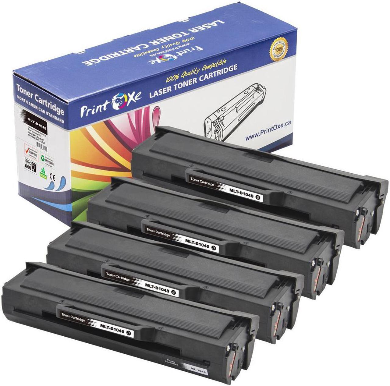 MLT-D104S Compatible 4 PK Toner Cartridges MLT D104S / ML1660 for Samsung ML 1660 , 1665 , 1667, 1670 , 1671 , 1675 , 1676 , 1677, 1865, 1867, 1665K , 1660K , 1865W , 3200