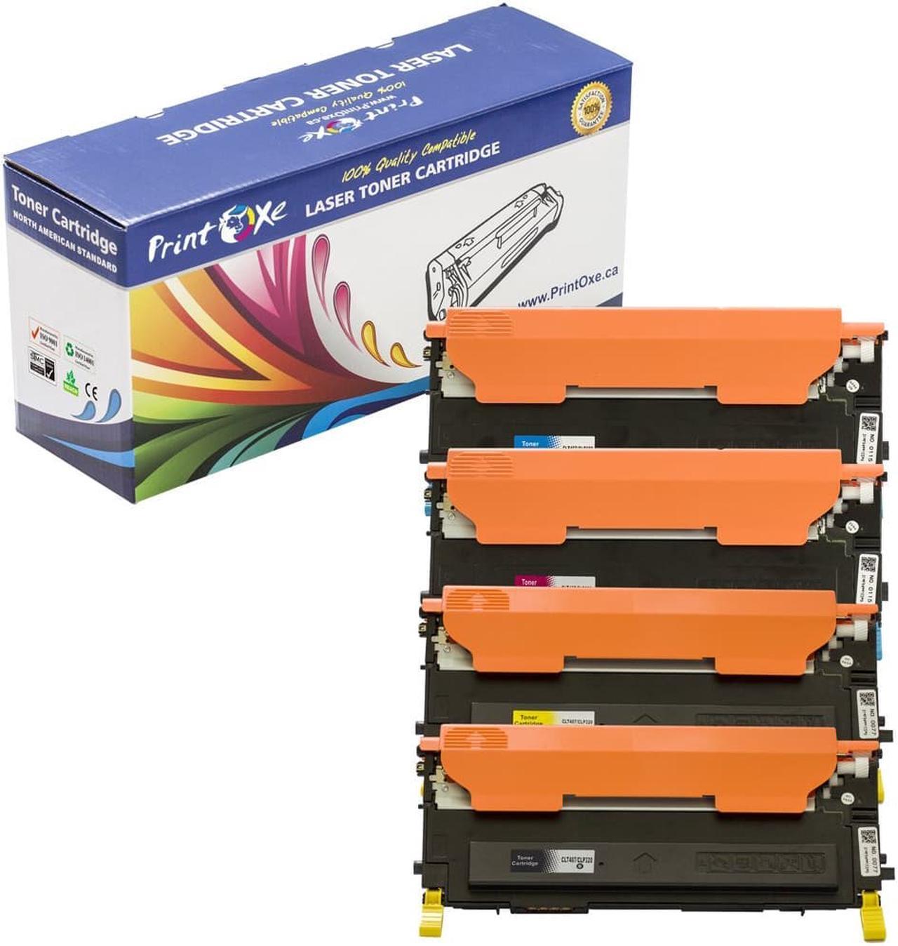 CLT-407S Compatible Set of 4 Toner Cartridges for Samsung CLP-320N , CLP-325, CLP-325W , CLX-3180