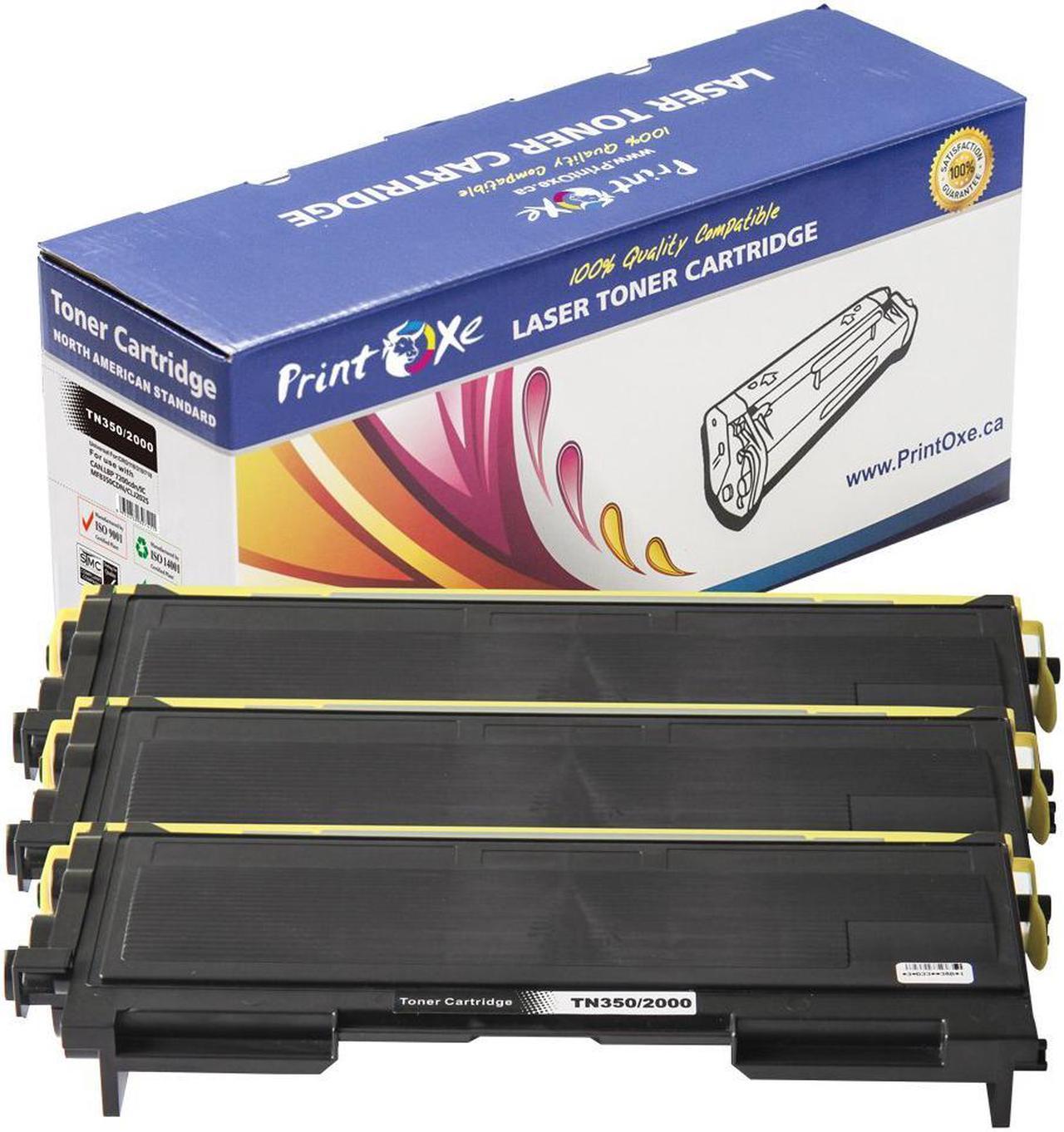 TN350 Compatible 3 Toner Cartridges TN 350 / 2000 for Brother TN2000 / TN2005 / TN2025 / TN2050 / TN2070 / TN2075 / LJ2020 / TN-25J / Xerox 203A / 204A