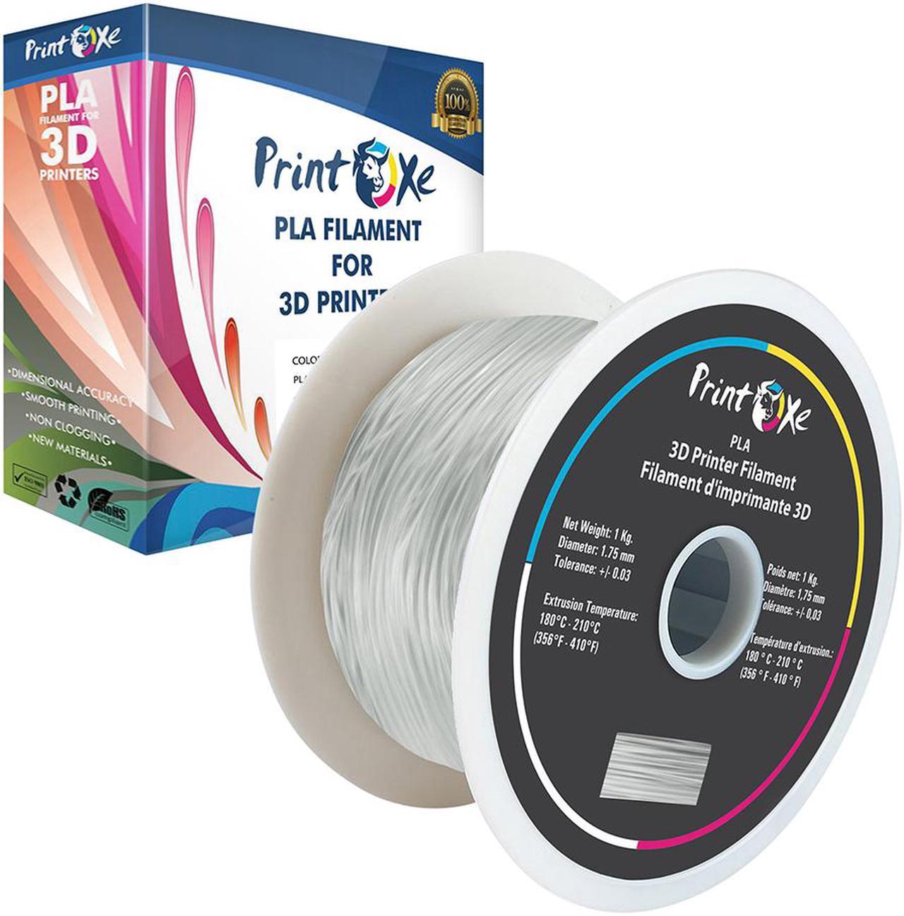 3D Translucent PLA Printer Filament 1.75 - 1Kg Spool (2.2 LBs) Dimensional Accuracy +/- 0.03 mm