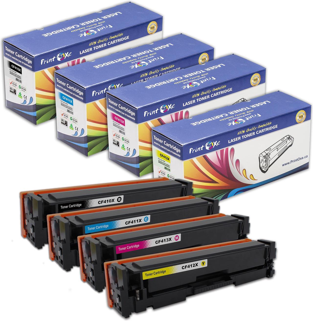 CF410X CF411X CF412X CF413X Compatible Set of 4 High Yield Toners for HP Color Laserjet Pro M452dw 452dn 452nw and MFP M477fnw M477fdn M477fdw