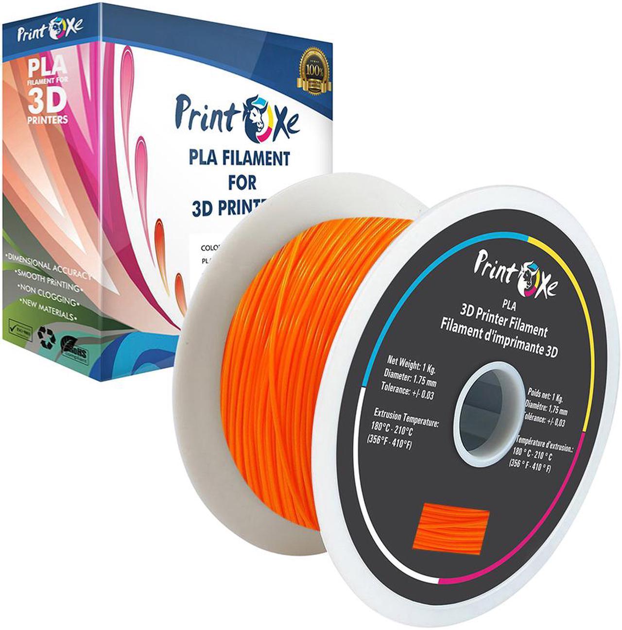 3D Orange PLA Printer Filament 1.75mm Diameter - Net Spool (2.2 LBs) Dimensional Accuracy +/- 0.03 mm