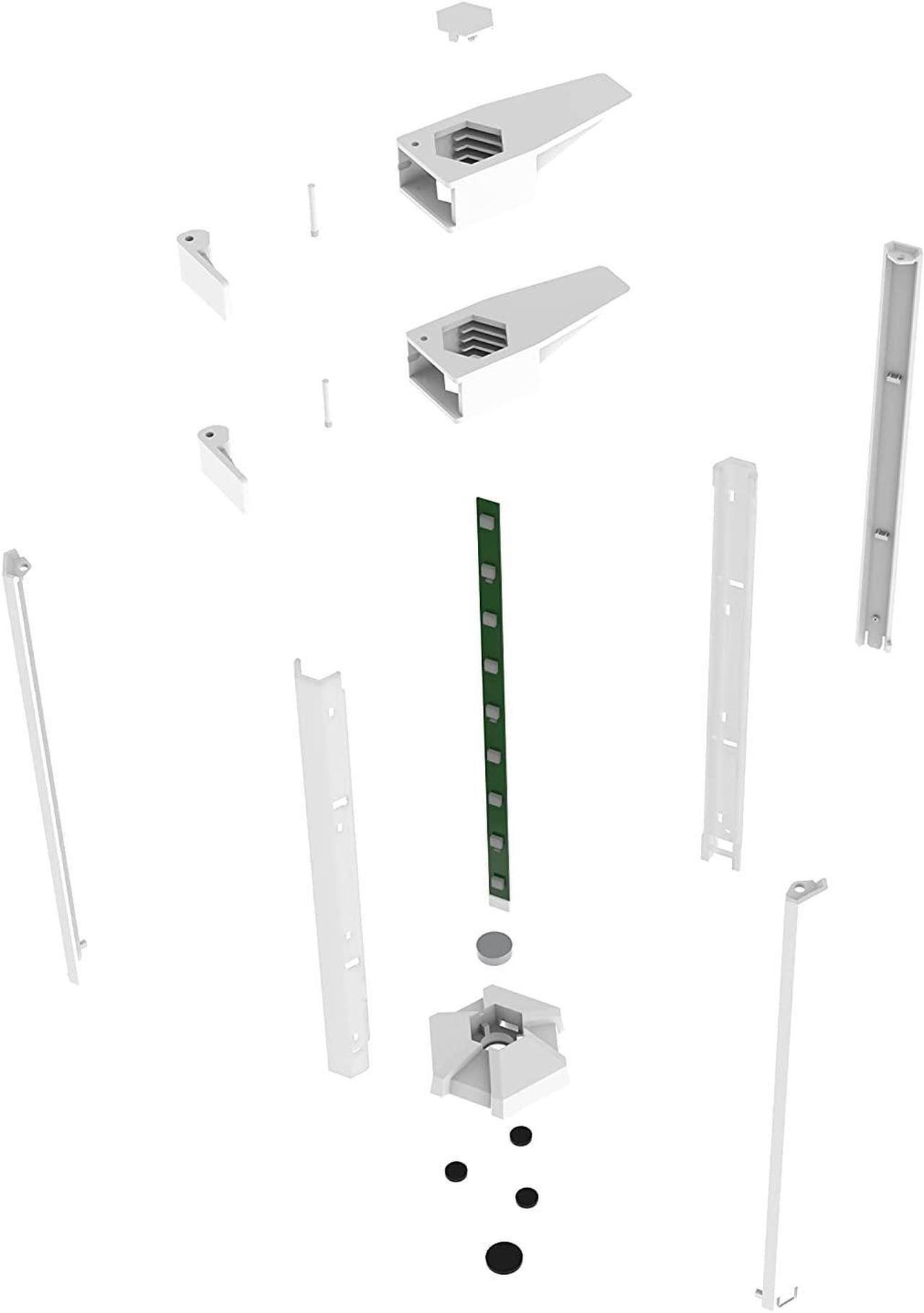Alt view image 3 of 5 - Gelid Solutions Stabilo LED VGA Card Holder-Support for Two GPUs-ARGB Synchronization-Compatible with All GPU Types - 60(l) x95(w) x235(h)-White