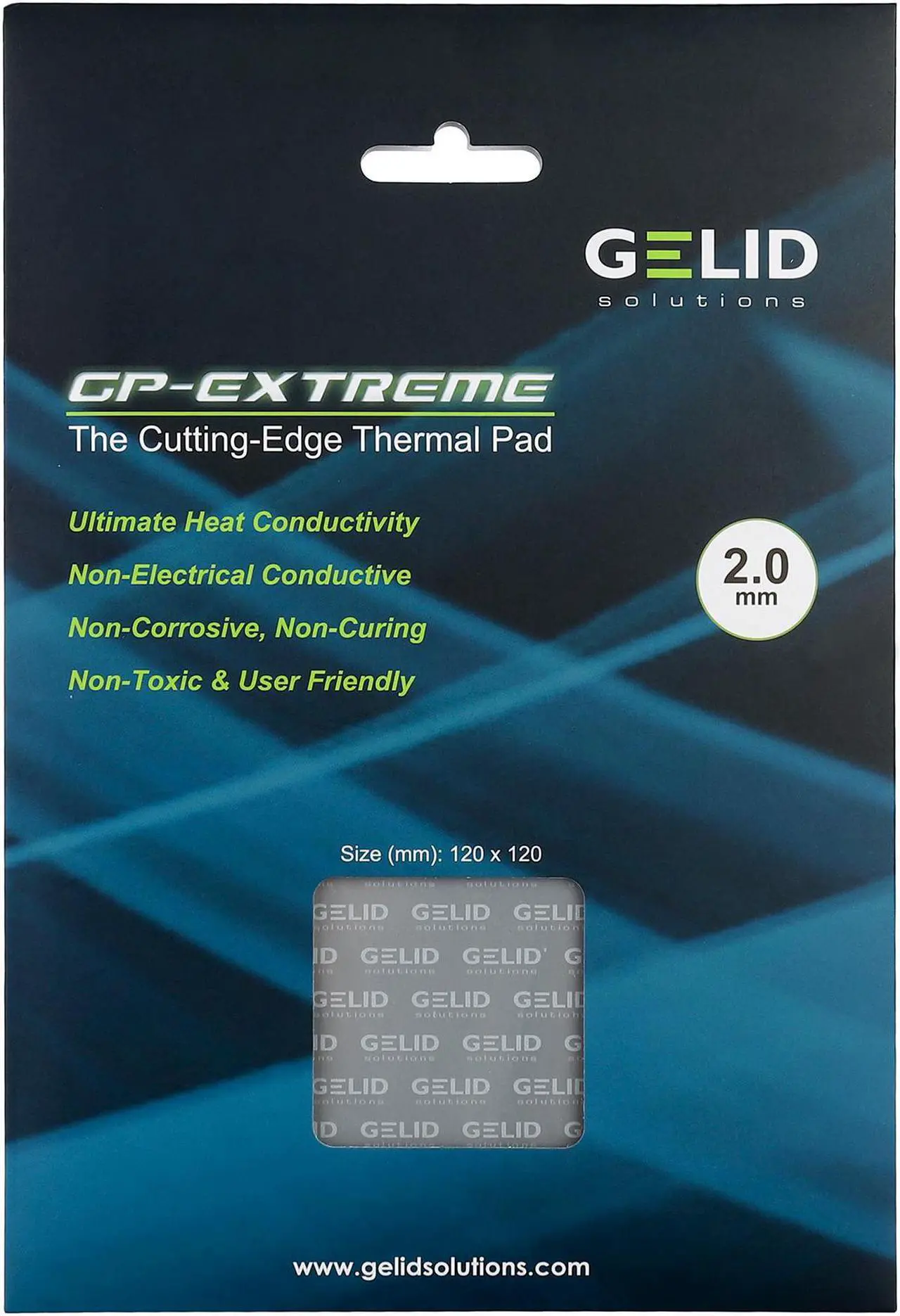 Alt view image 6 of 6 - Gelid Solutions GP-Extreme 12W-Thermal Pad 120x120x2.0mm. Excellent Heat Conduction, Ideal Gap Filler. Easy Installation 120 x 120 x 2.0 mm
