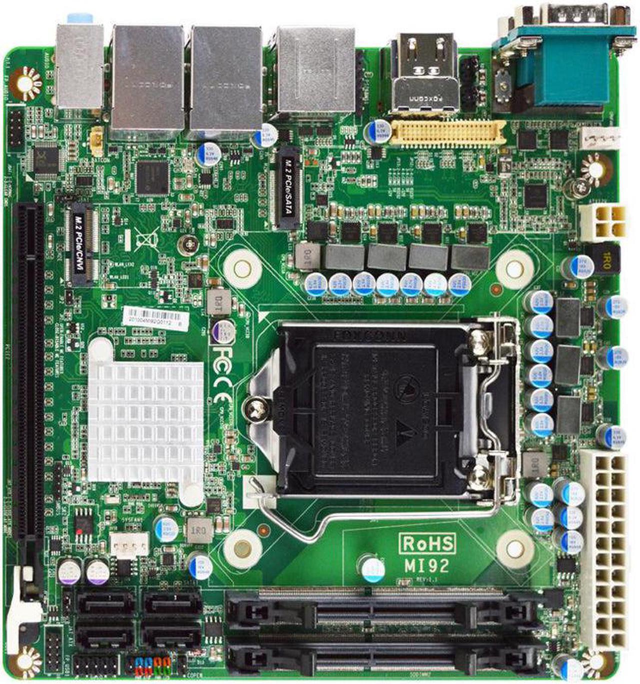 Alt view image 2 of 3 - Jetway MI92-10 10th Gen Comet Lake Mini ITX Motherboard, Dual LAN, Triple Display