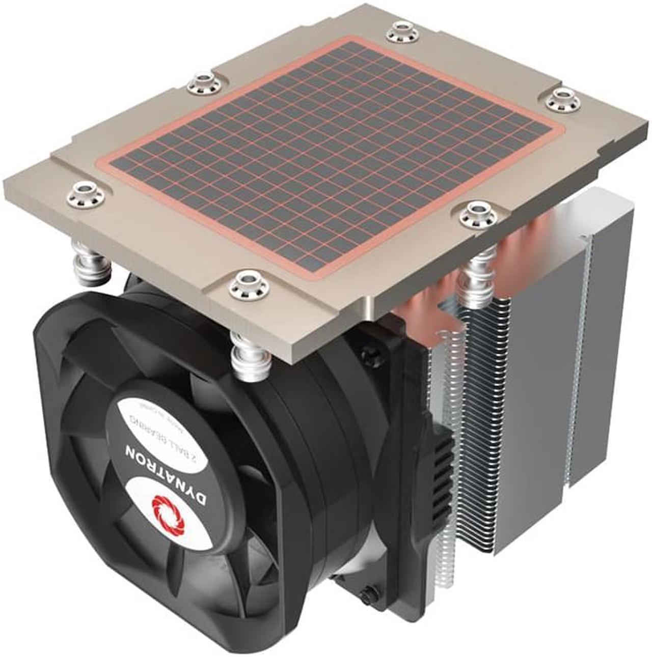 Alt view image 3 of 7 - Dynatron J12 Socket SP5 Copper Heatsink and Cooler, 320W TDP for AMD Genoa