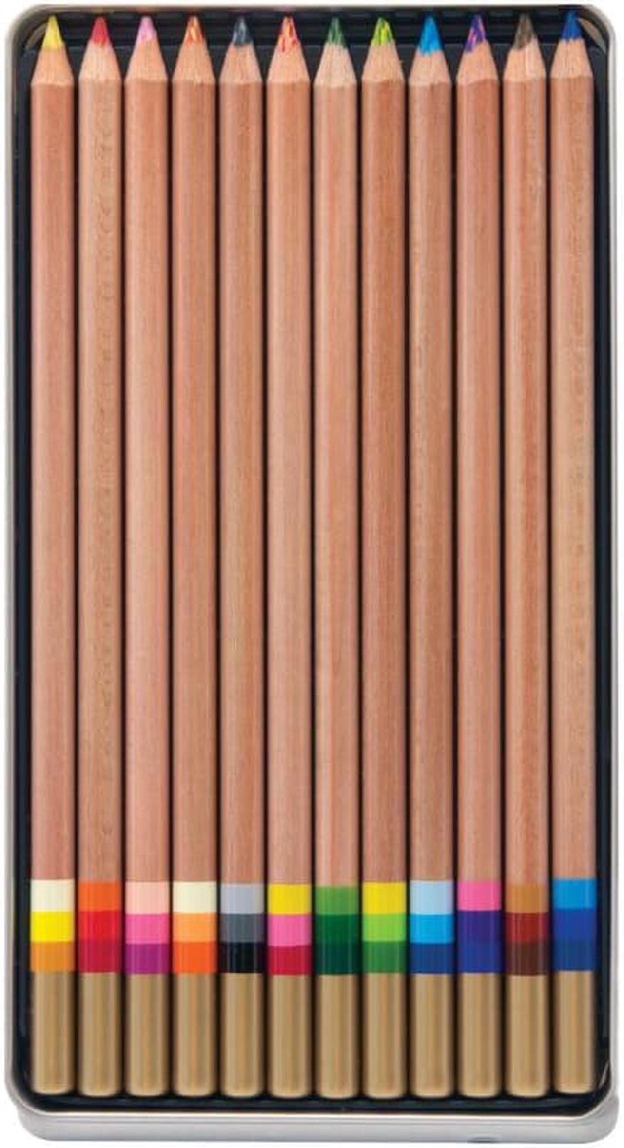 Alt view image 2 of 14 - Koh-I-Noor Tri-Tone Multicolored Pencils 12/ST Multi FA33TIN12BC