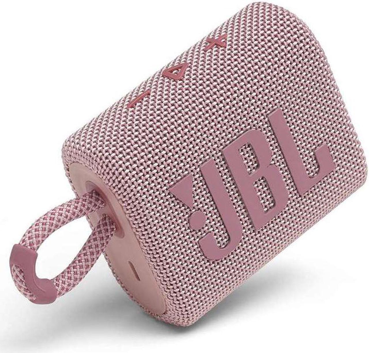Main image of JBL GO 3 features bold styling and rich JBL Pro Sound. With its new eye-catching edgy design, colorful fabrics and expressive details this a must-have accessory for your next outing. Your tunes will l