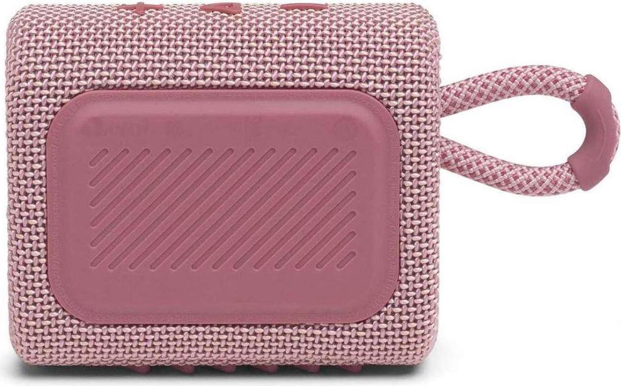 Alt view image 3 of 8 - JBL GO 3 features bold styling and rich JBL Pro Sound. With its new eye-catching edgy design, colorful fabrics and expressive details this a must-have accessory for your next outing. Your tunes will l