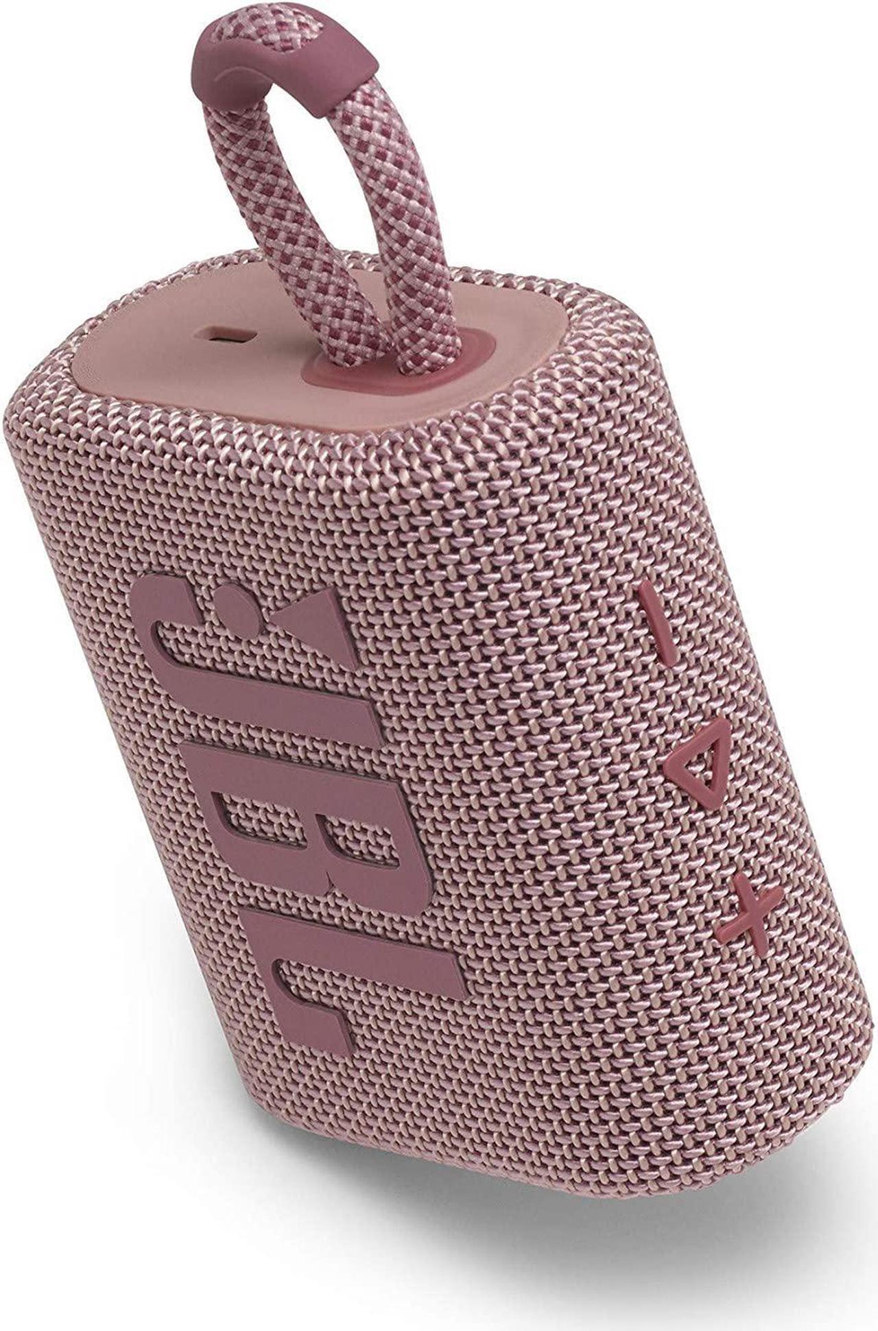 Alt view image 5 of 8 - JBL GO 3 features bold styling and rich JBL Pro Sound. With its new eye-catching edgy design, colorful fabrics and expressive details this a must-have accessory for your next outing. Your tunes will l
