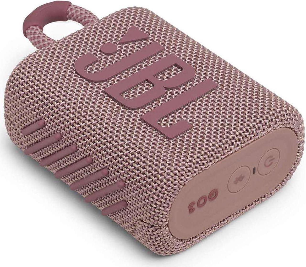 Alt view image 4 of 8 - JBL GO 3 features bold styling and rich JBL Pro Sound. With its new eye-catching edgy design, colorful fabrics and expressive details this a must-have accessory for your next outing. Your tunes will l