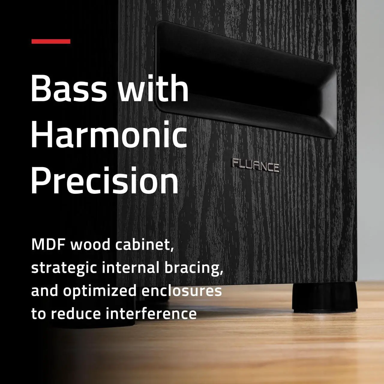 Alt view image 5 of 7 - Fluance Ri91 Reference Stereo Powered Floorstanding Tower Speakers with High Performance AMT Tweeters, 2x6.5" Drivers, 150W Amplifier for Turntable, TV, PC - HDMI, Bluetooth, RCA & Sub Out (Black Ash)
