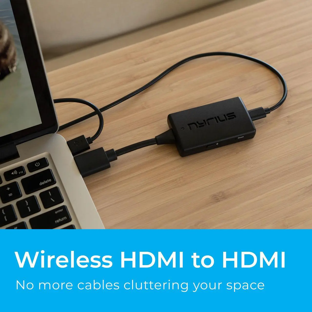 Alt view image 2 of 7 - Nyrius Orion Prime Wireless HDMI-to-HDMI Video Transmitter & Receiver, Plug & Play Extender, Stream Full HD 1080p up to 150ft from PC, Laptop, Cable/Satellite Box to a TV or Projector (TDD20)