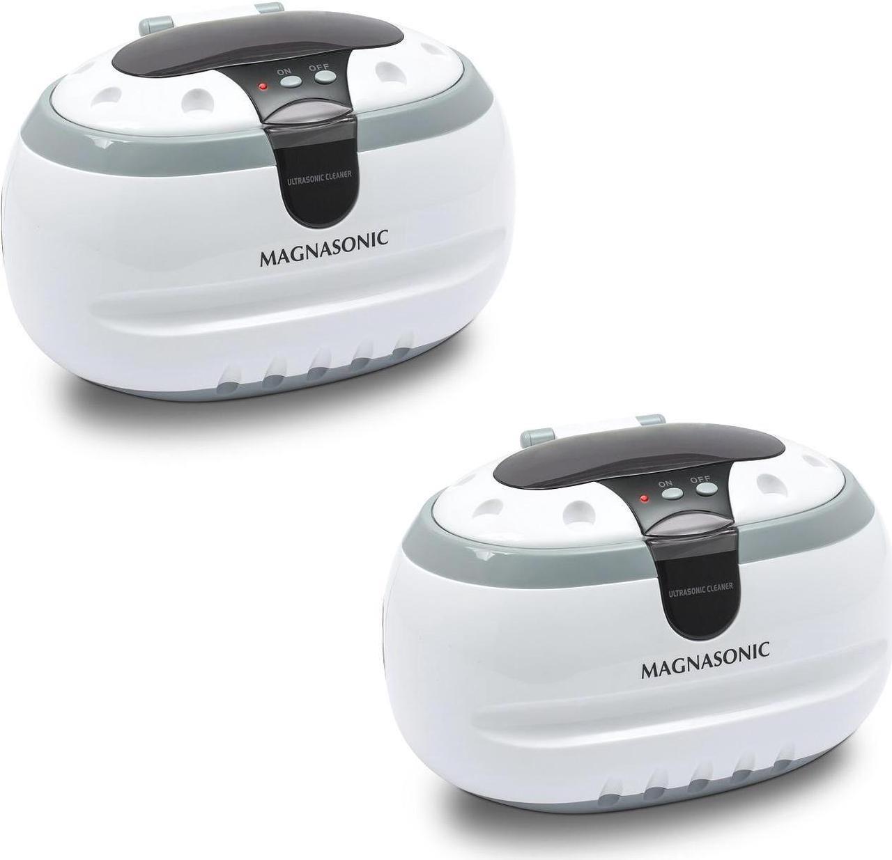 Magnasonic Professional Ultrasonic Polishing Jewelry Cleaner Machine for Cleaning Eyeglasses, Watches, Rings, Necklaces, Coins, Razors, Dentures, Combs, Tools, Parts, Instruments (CD2800) - Pack of 2