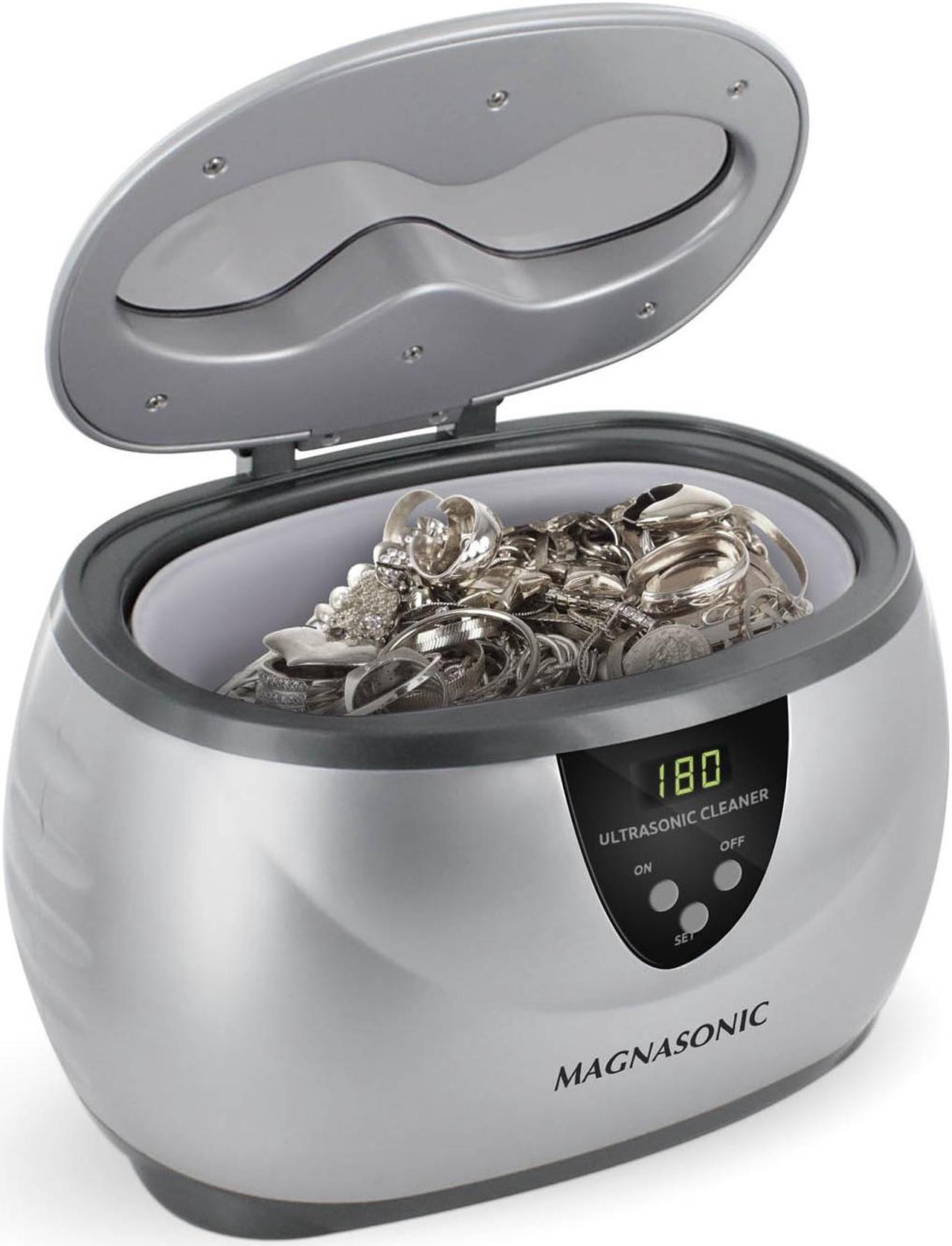 Magnasonic Professional Ultrasonic Jewelry Cleaner with Digital Timer and 20 oz Stainless Steel Tank for Eyeglasses, Rings, Earrings, Coins, Tools, Dentures, Hygiene Items (MGUC500)