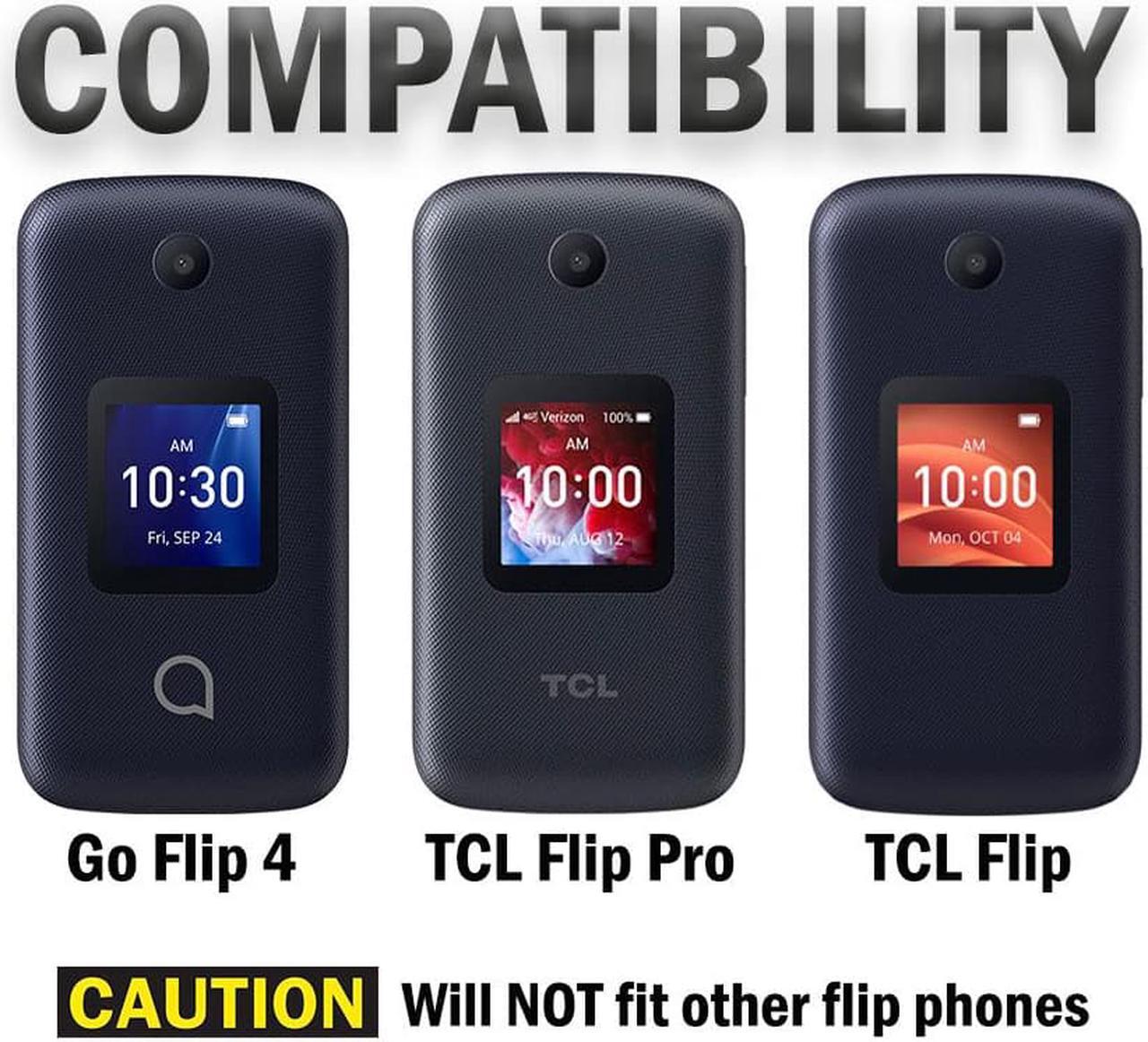 Alt view image 7 of 7 - Purple Grid Case Hard Cover and Belt Clip for Alcatel Go Flip 4, TCL FLIP Pro