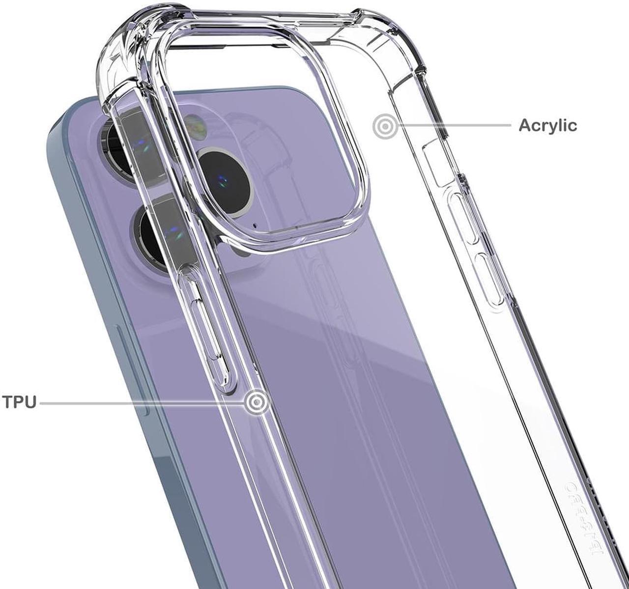 Alt view image 2 of 7 - AquaFlex Transparent Anti-Shock Clear Phone Case Slim Cover for iPhone 13 Pro
