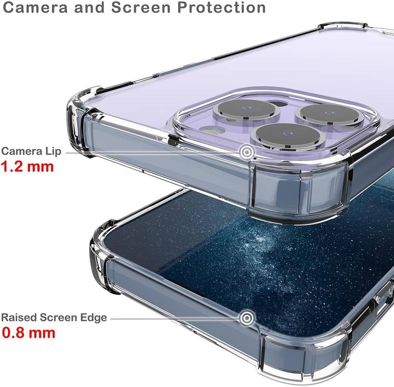 Alt view image 3 of 7 - AquaFlex Transparent Anti-Shock Clear Phone Case Slim Cover for iPhone 13 Pro