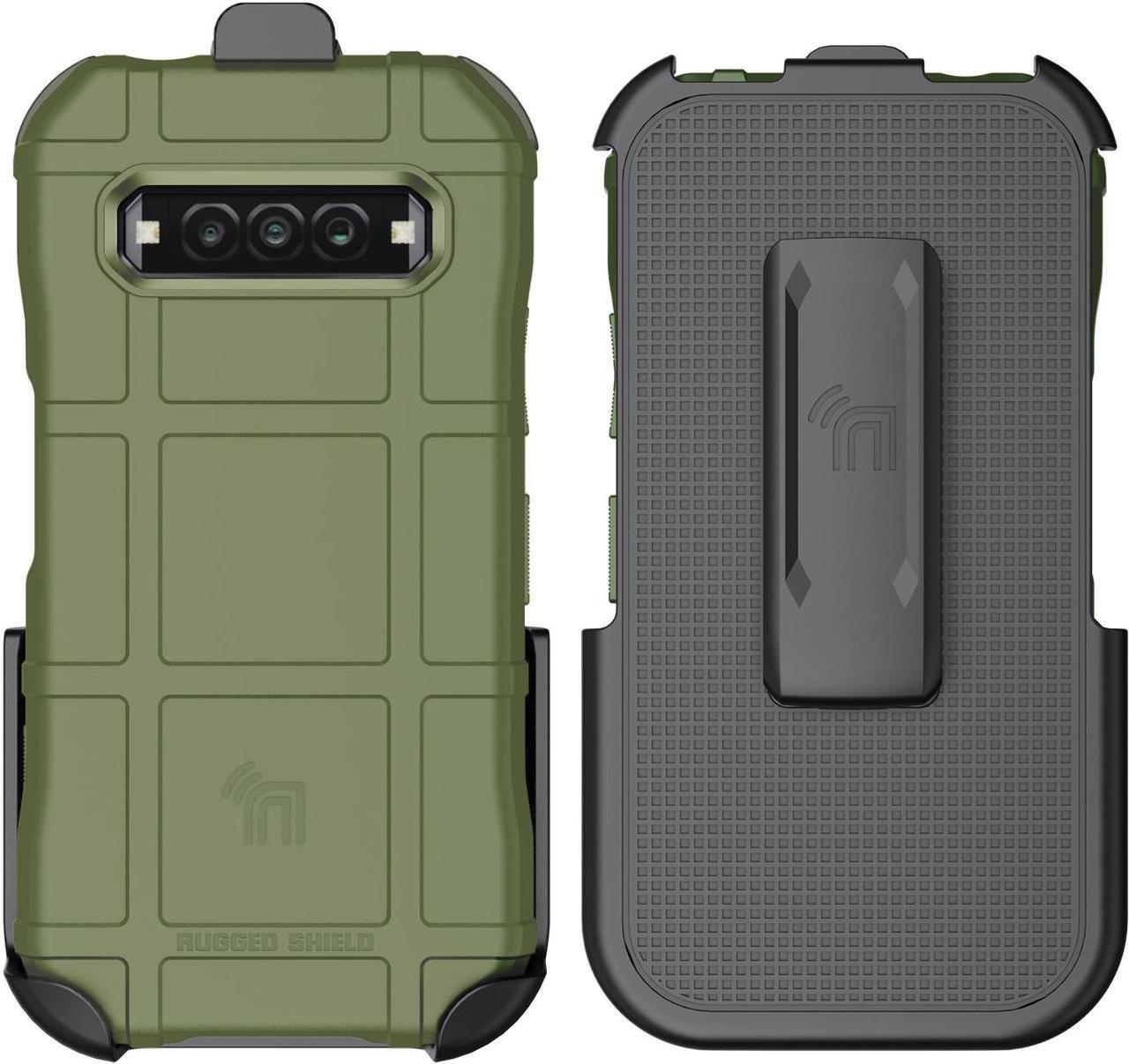 Alt view image 2 of 7 - Special Ops Rugged Case and Belt Clip for Kyocera DuraForce Pro 3 - Olive Green