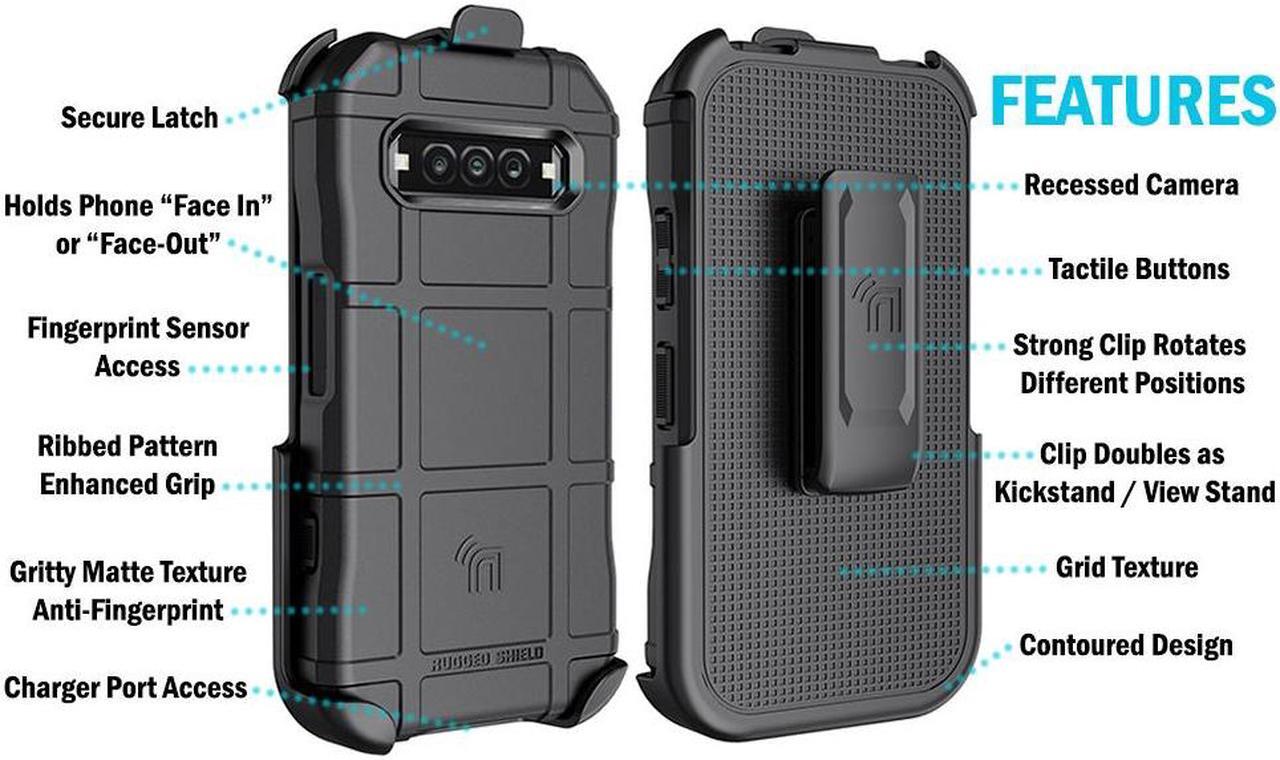 Alt view image 6 of 7 - Special Ops Rugged Case and Belt Clip for Kyocera DuraForce Pro 3 - Olive Green