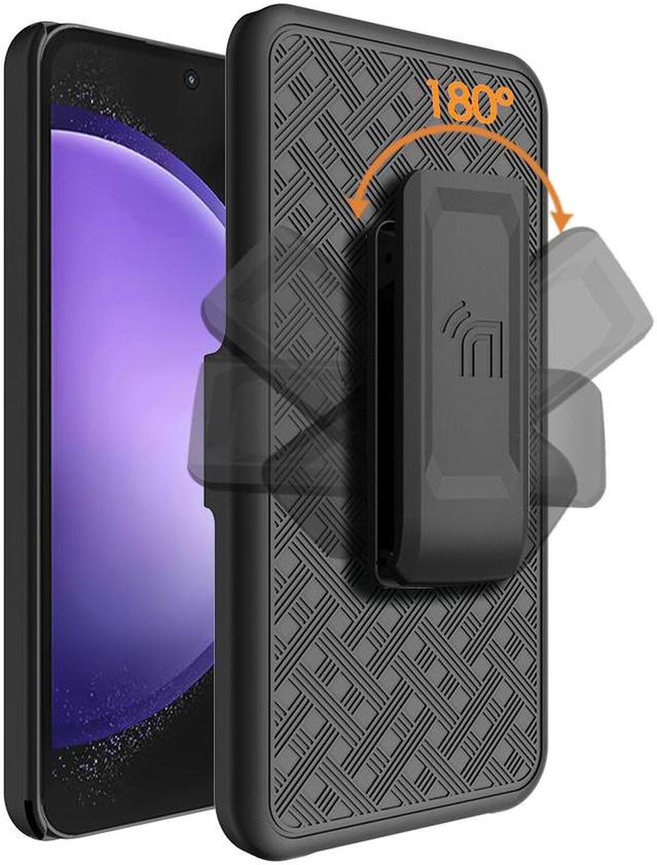 Alt view image 3 of 7 - Slim Case and Belt Clip Combo for Samsung Galaxy S23 FE Phone (2023) - Black
