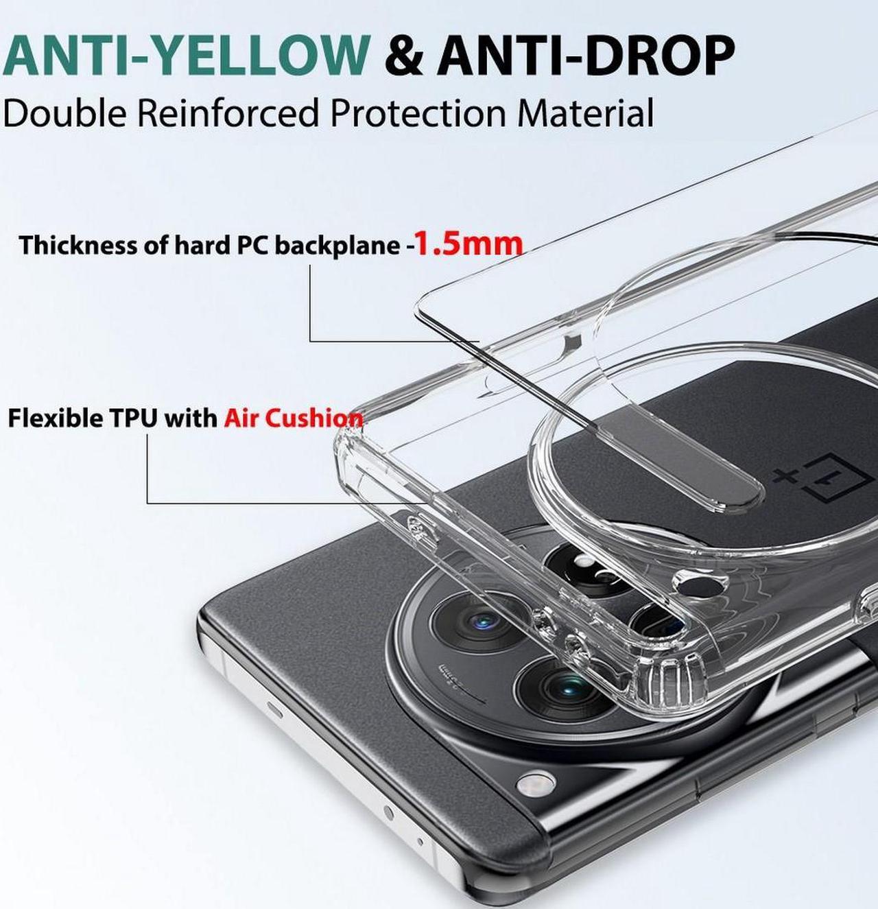 Alt view image 4 of 7 - AquaFlex Anti-Shock Clear Case Slim Cover for Oneplus 12