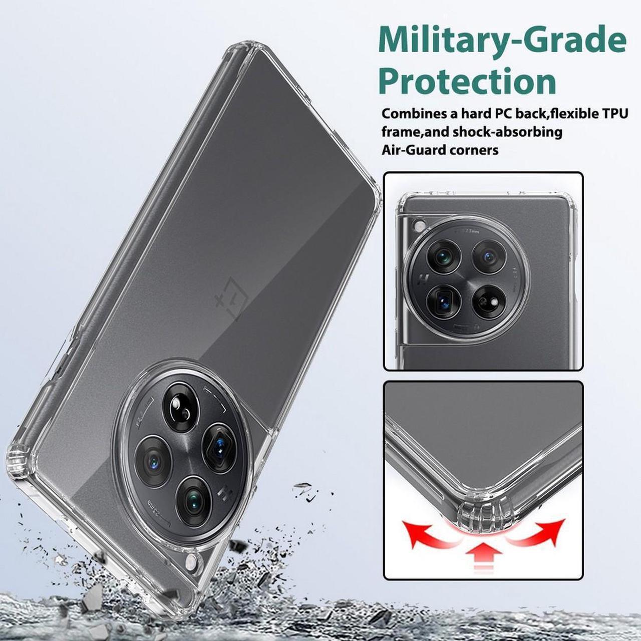 Alt view image 5 of 7 - AquaFlex Anti-Shock Clear Case Slim Cover for Oneplus 12