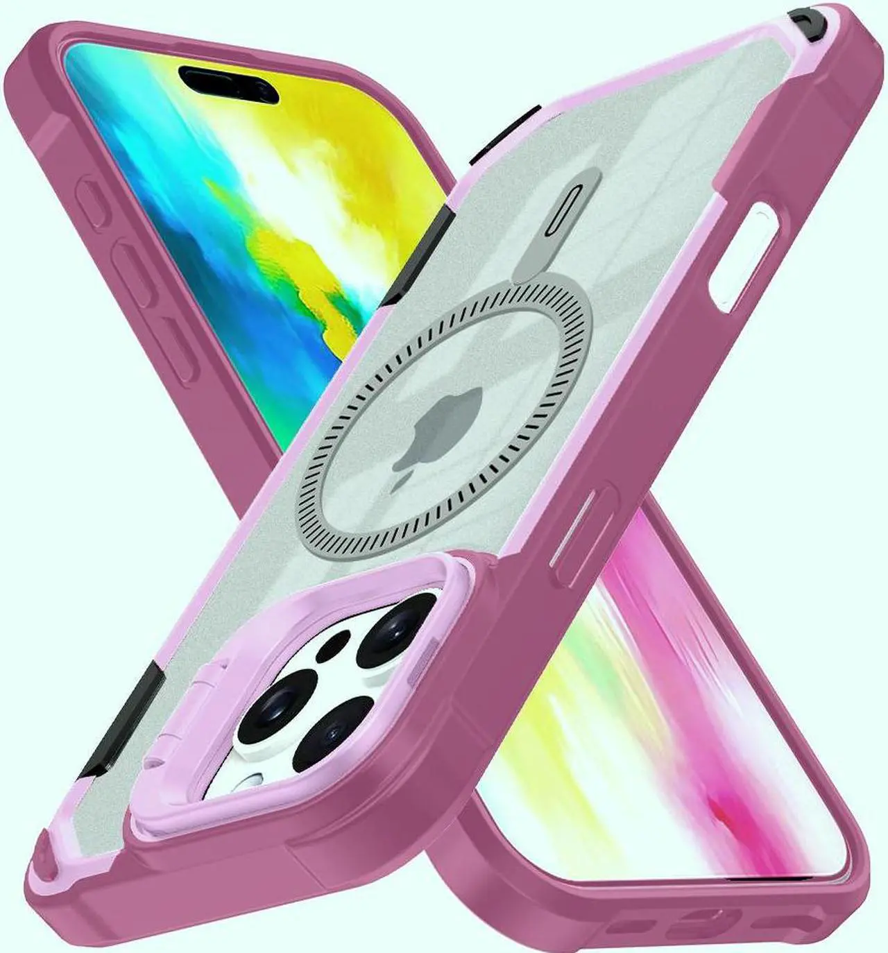 Main image of Camera Stand Case for iPhone 16 Pro Max - Compatible with MagSafe - Soft Pink