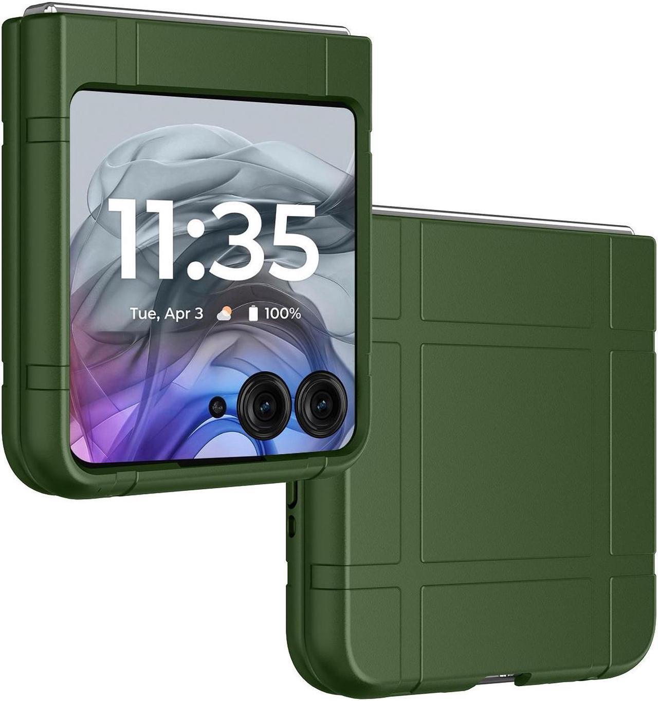 Main image of Textured Hard Case Slim Cover for Motorola RAZR 2024/2025 - Forest Green