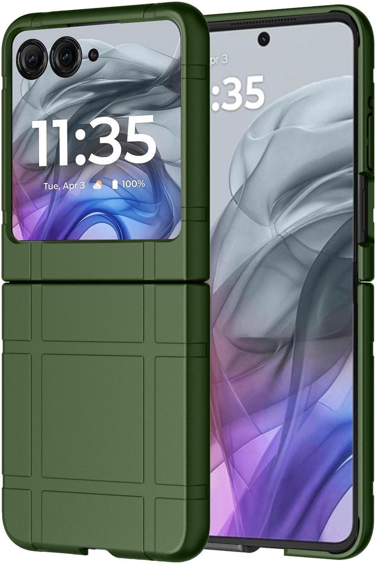 Alt view image 2 of 7 - Textured Hard Case Slim Cover for Motorola RAZR 2024/2025 - Forest Green