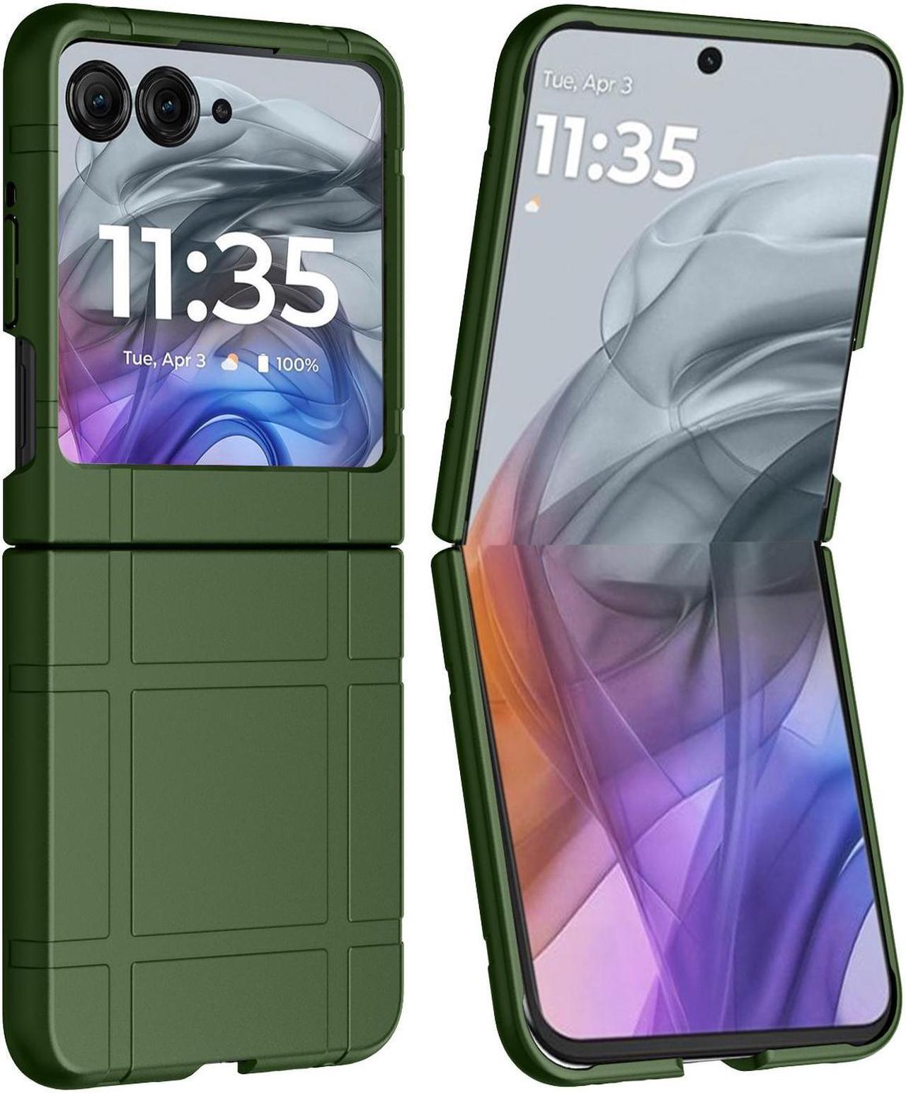 Alt view image 5 of 7 - Textured Hard Case Slim Cover for Motorola RAZR 2024/2025 - Forest Green