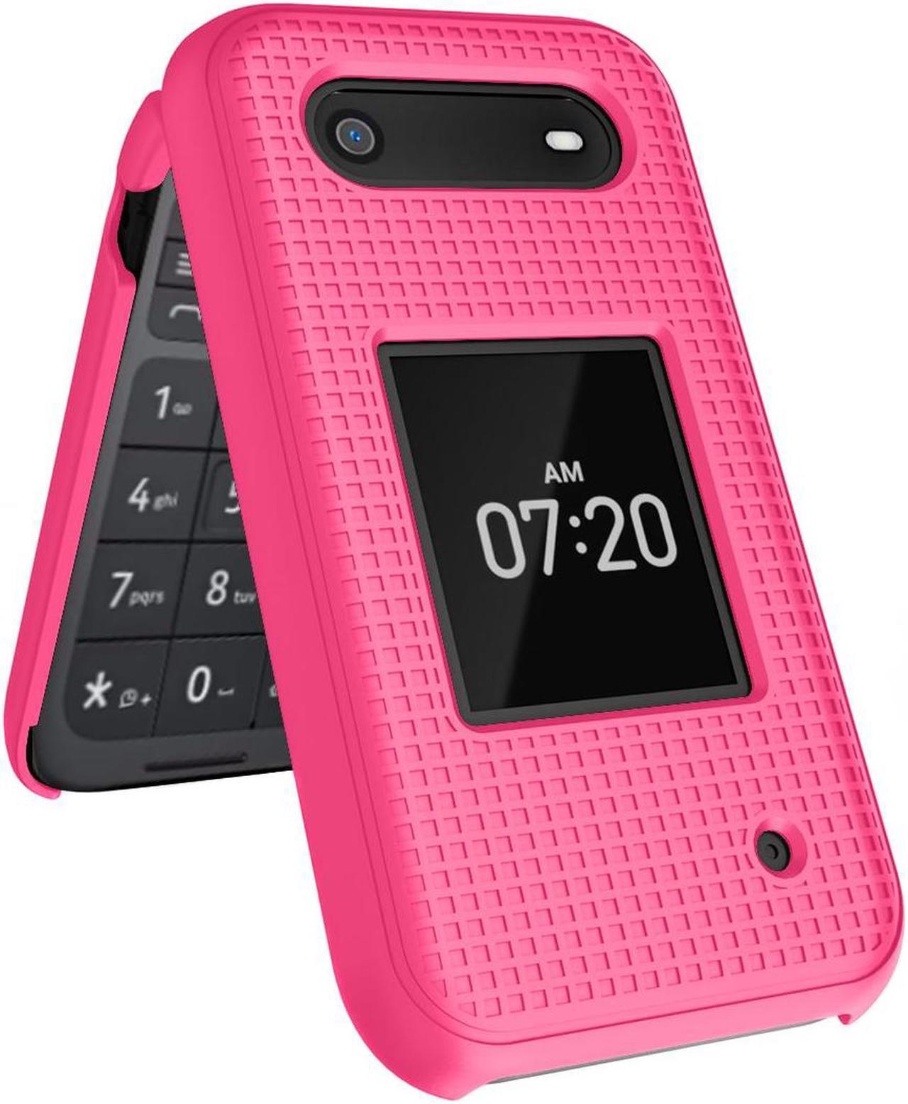 Alt view image 4 of 7 - Bright Hot Pink Slim Hard Shell Case Cover for Nokia 2760 2780 Flip Phone