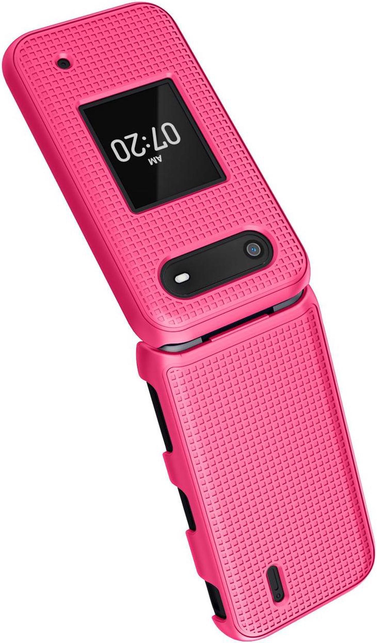 Alt view image 5 of 7 - Bright Hot Pink Slim Hard Shell Case Cover for Nokia 2760 2780 Flip Phone