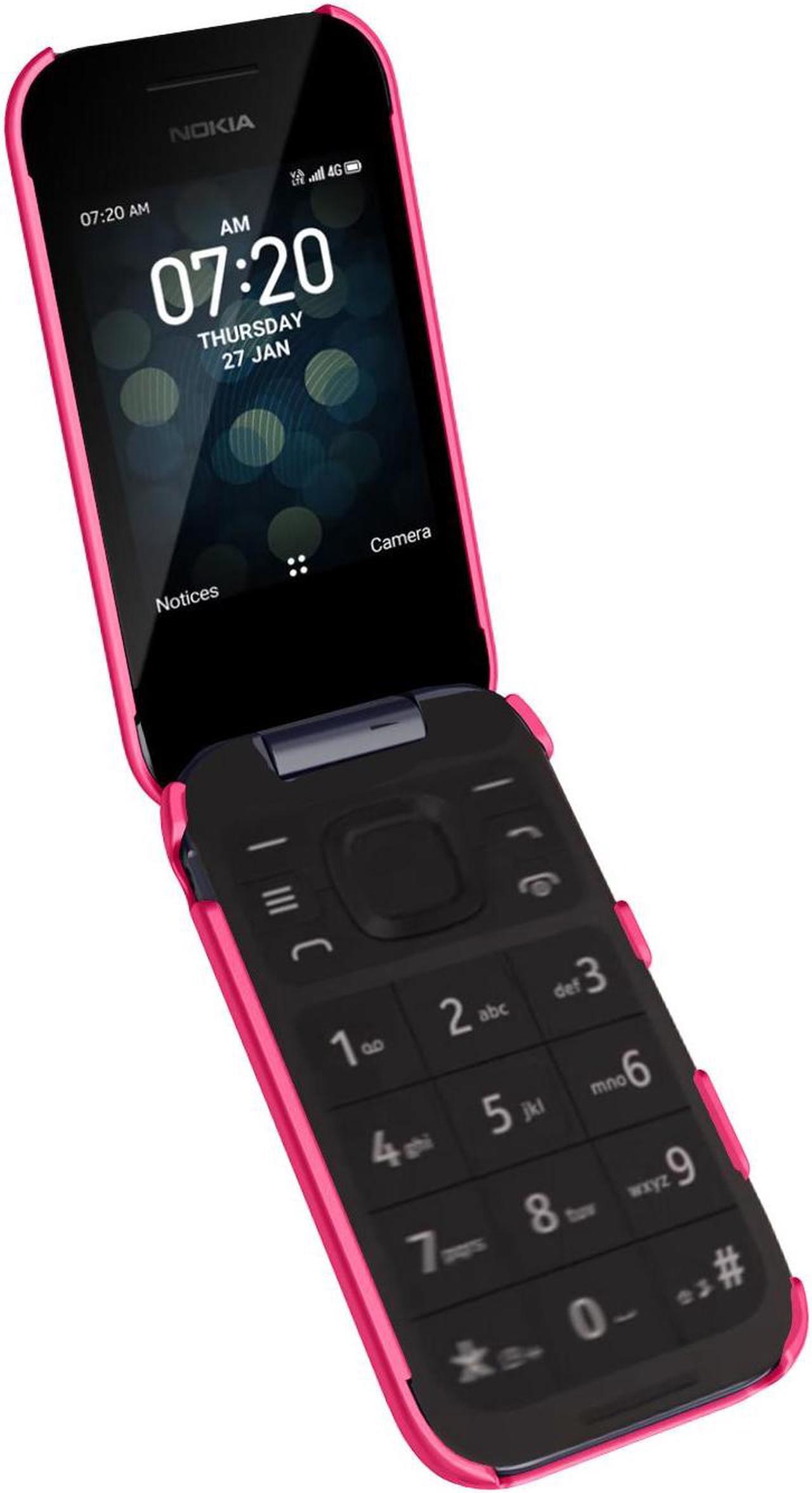 Alt view image 6 of 7 - Bright Hot Pink Slim Hard Shell Case Cover for Nokia 2760 2780 Flip Phone