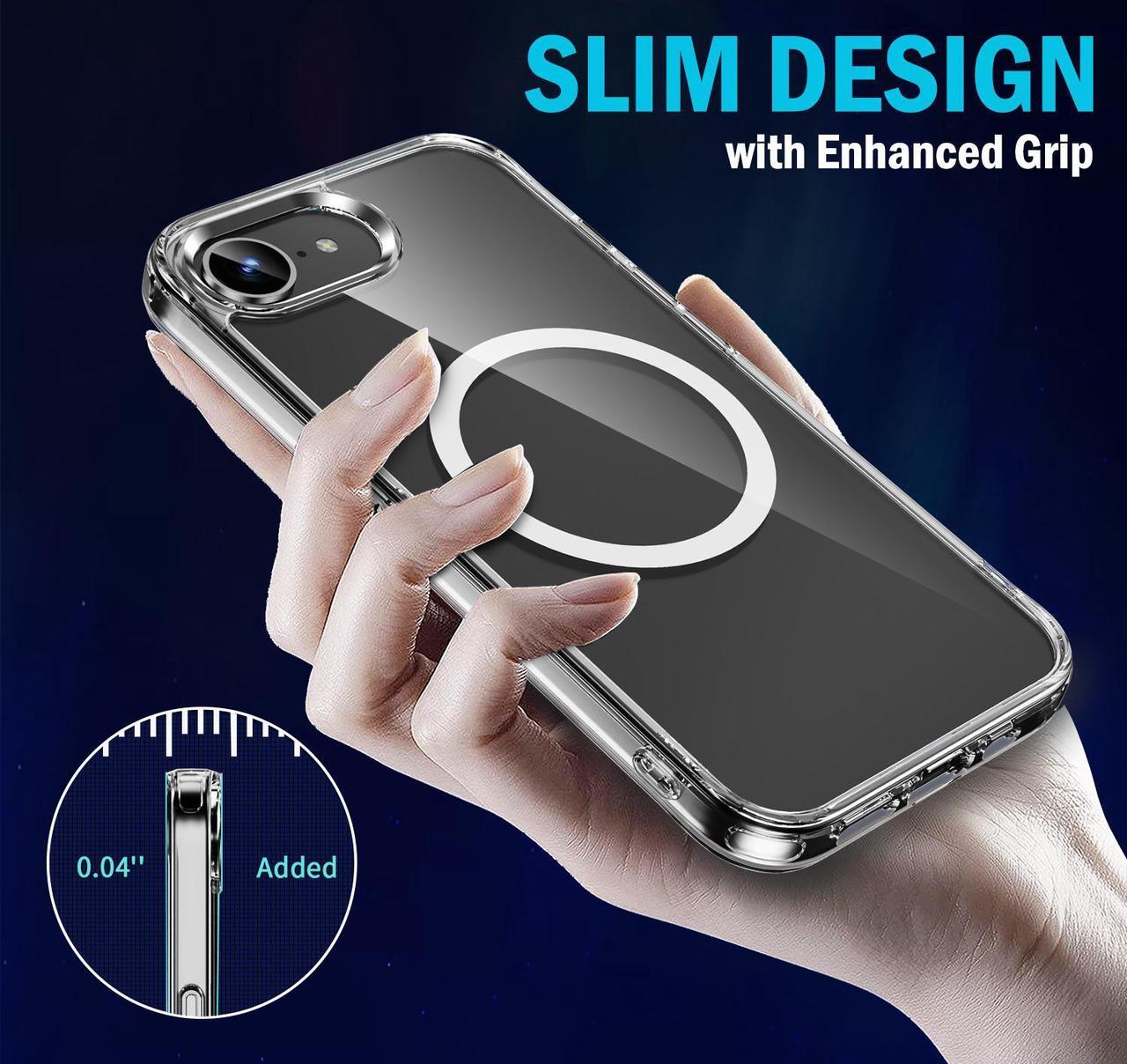 Alt view image 3 of 7 - Clear Acrylic TPU Case for iPhone 16e Phone (2025) - Compatible with MagSafe