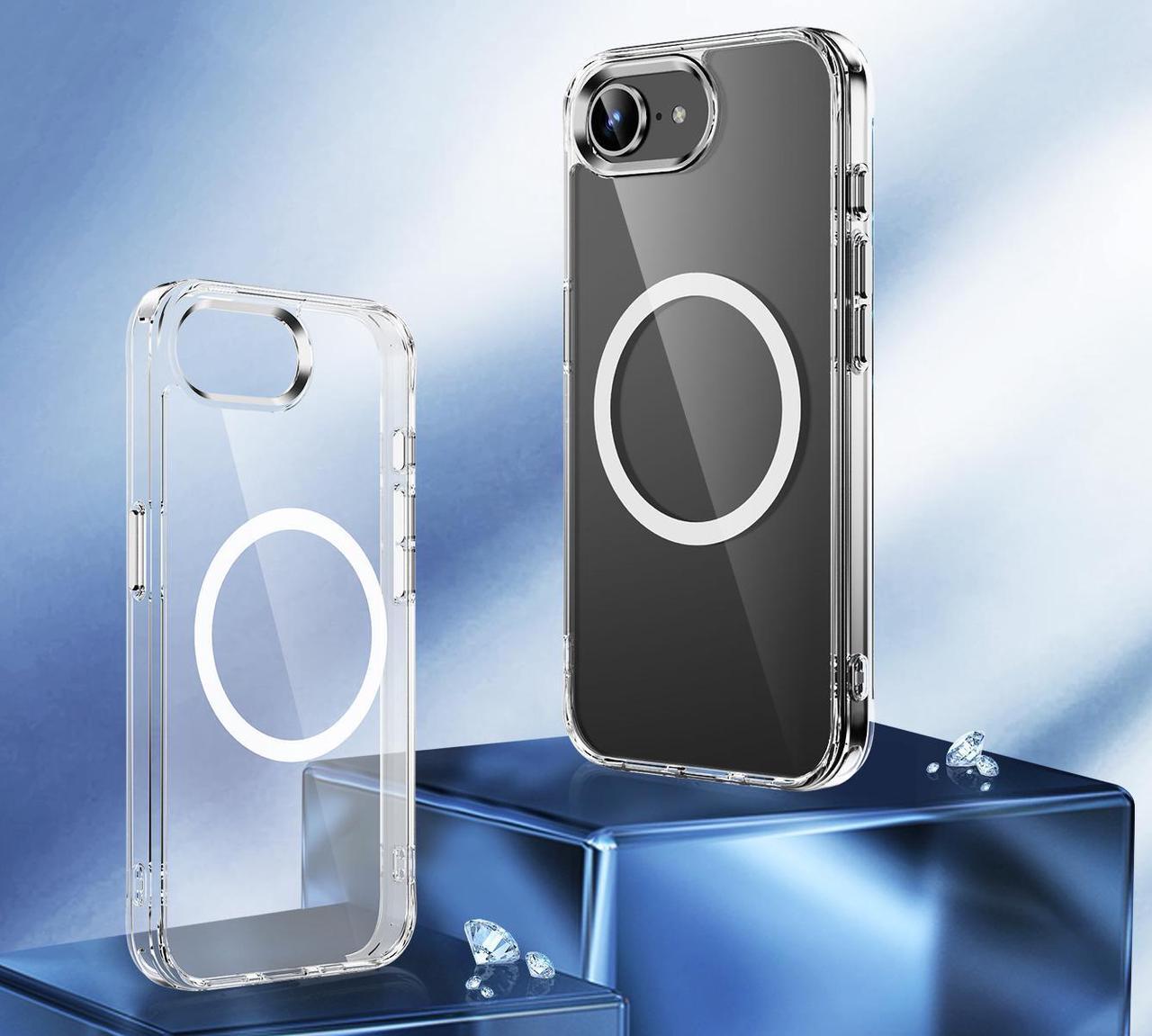 Alt view image 7 of 7 - Clear Acrylic TPU Case for iPhone 16e Phone (2025) - Compatible with MagSafe