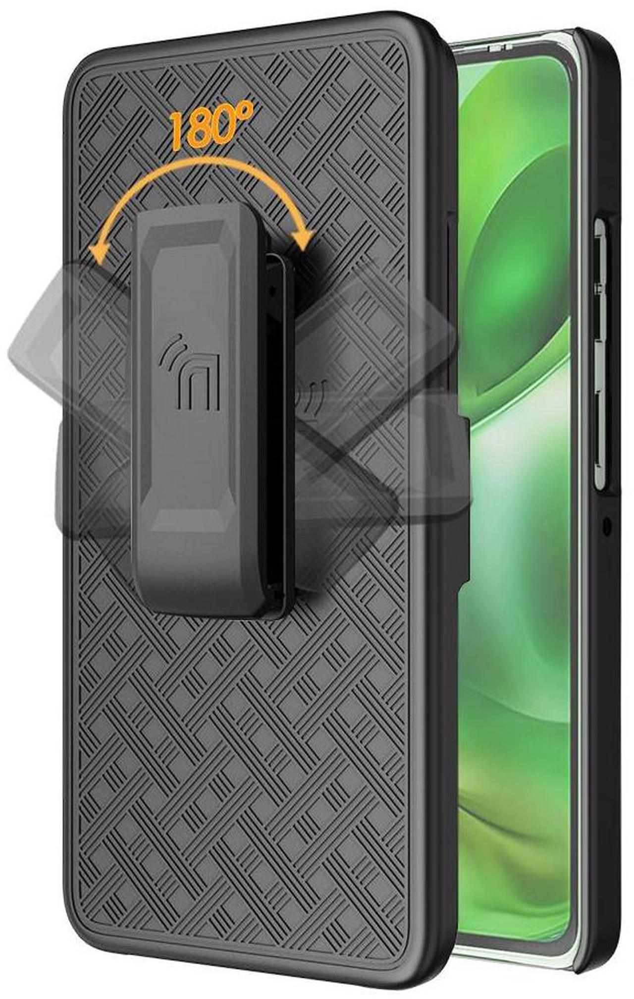 Alt view image 5 of 7 - Slim Case and Belt Clip Holster for Motorola Moto G Power 5G 2025 Phone - Black