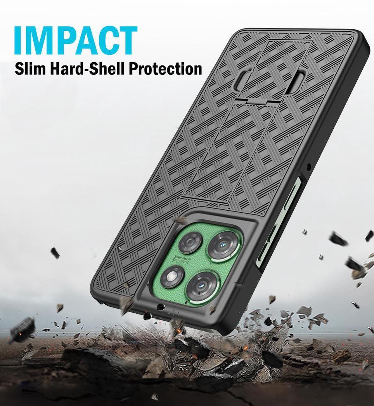 Alt view image 4 of 7 - Slim Case and Belt Clip Holster for Motorola Moto G Power 5G 2025 Phone - Black